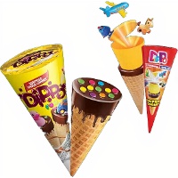 Cono di biscotto e cioccolato con giocattolo da 25 gr - 1 unità