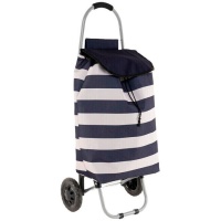 Carrello della spesa pieghevole a strisce da 38 L