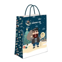 Sacchetto regalo di 32 x 26 x 10 cm di Olentzero - 1 unità