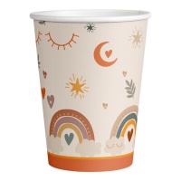 Bicchieri Boho rainbow da 250 ml - 8 pezzi