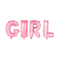 Palloncino scritta Girl rosa da 41 cm - Globos Nordic