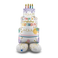 Mappamondo per torte di compleanno con base 56 x 123 cm - Grabo
