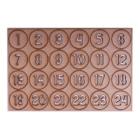 Numeri di legno per il calendario dell'avvento - Artis decor