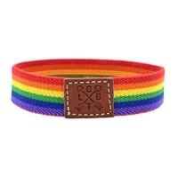 Bracciale regolabile in gomma arcobaleno - 1 pz.