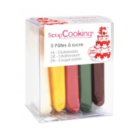 Set pasta di zucchero in 5 colori da 400 g - Scrapcooking