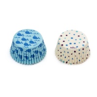 Pirottini cupcake balena blu - Decora - 36 unità