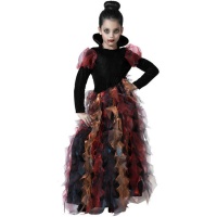 Costume da vampira in tulle con volant per bambina