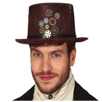 Cappello in pelle steampunk
