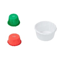 Pirottini mini cupcake colorati con bordo - Decora - 35 unità