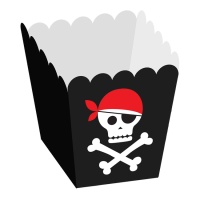 Scatola pirata con barba rossa bassa - 12 pz.