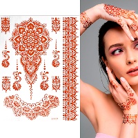 Tatuaggi temporanei effetto henné per le mani - 6 pezzi
