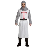 Costume da cavaliere bianco templare per uomo