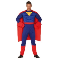 Costume da super uomo con muscoli da uomo