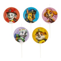 Candele di compleanno Paw Patrol 3 cm - 5 unità