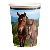 Bicchieri con cavalli da 250 ml - 8 unità