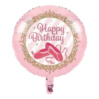 Palloncino Happy Birthday Ballerina 45 cm - Conver Party
