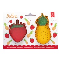Tagliapasta a forma di ananas e fragola - Decora - 2 pezzi
