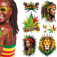 Tatuaggi temporanei in stile giamaicano