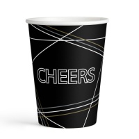 Tazze Cheers nere 250 ml - 8 unità