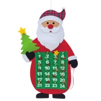 Calendario dell'avvento di Babbo Natale con dolci 52 x 71 cm