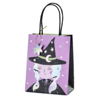 Borsa regalo strega di Halloween da 18 x 14 x 8 cm - 1 unità