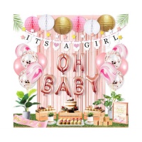 Kit palloncini Baby Shower Girl - Monkey Business - 24 unità