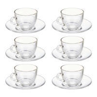 Tazza da caffè da 85 ml con piatto - 6 servizi