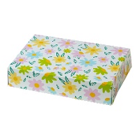 Scatola di 23,5 x 16 x 5 cm di fiori colorati