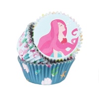 Capsule per cupcake a forma di sirena - PME - 60 pz.