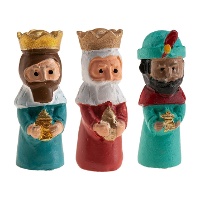 Figure dei Re Magi in resina da 3 a 3,25 cm - Dekora - 100 unità