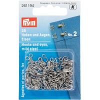 Staffe in acciaio inox argentato n. 2 - Prym - 35 pz.