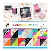 Kit di carta per scrapbooking bifacciale Stack Rainbow Splash - 36 fogli