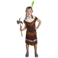 Costume indiano Apache scuro da bambina