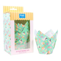 Pirottini di carta per muffin con animali pasquali - PME - 24 pz.