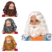 Parrucca, barba e baffi del saggio