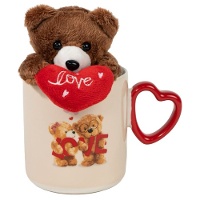 Tazza da 348 ml con orsacchiotto di peluche