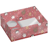 Scatola di 26 x 20 x 9 cm per cupcakes e dolci natalizi - 2 unità