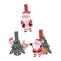 Mollette di Babbo Natale - 6 pezzi