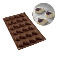 Stampo in silicone orsetti di cioccolato 17 x 29,5 cm - Silikomart - 24 cavità