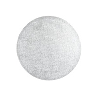 Sottotorta rotonda argento da 30 x 30 x 0,3 cm - Sweetkolor