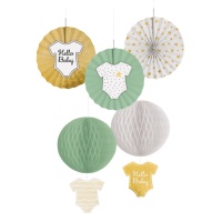 Ciondoli decorativi Hello Baby - 7 pezzi