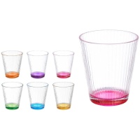 Bicchiere da 375 ml con base colorata assortita - 1 pz.
