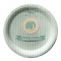 Piatti vintage con elefante, Ø 18 cm - confezione da 8 pezzi