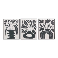 Quadri vasi neri di 40 x 50 cm - 3 unità