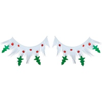 Ciglia bianche con albero di Natale