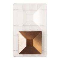 Stampo quadrato grande per cioccolato - Decora - 2 cavità