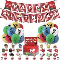 Kit di palloncini, ghirlande e toppers Lego - Monkey Business - 23 unità