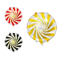 Palloncino rotondo spirale colore metalizzato da 35 cm - PartyDeco - 1 unità
