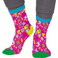 Calzini anni '80 rosa per adulti - 1 paio