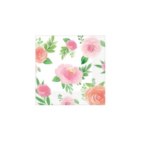 Tovaglioli rosa silvestre da 12,5 x 12,5 cm - 16 unità